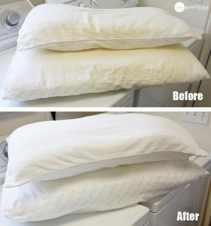 Učinkovit način, kako priti do bele posteljnina in blazine