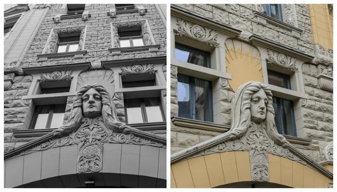 Hiša, ki je bila ustanovljena za varno hišo v dneh snemanje v našem času (K / f "sedemnajst Trenutki pomladi", Jauniela Street, Riga).