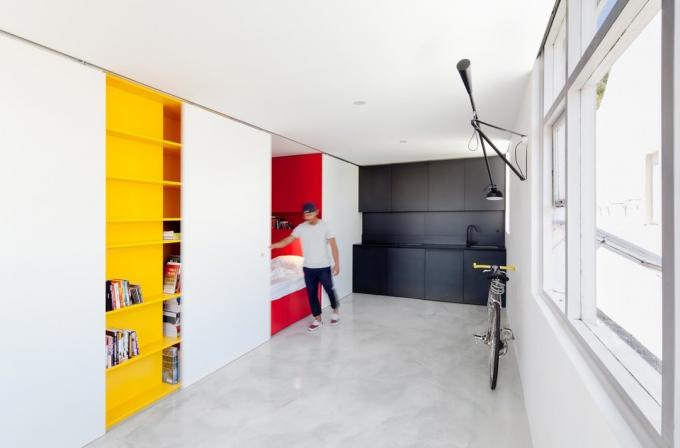 Studio 27 m² s spalnico, kopalnico in kuhinjo v omari