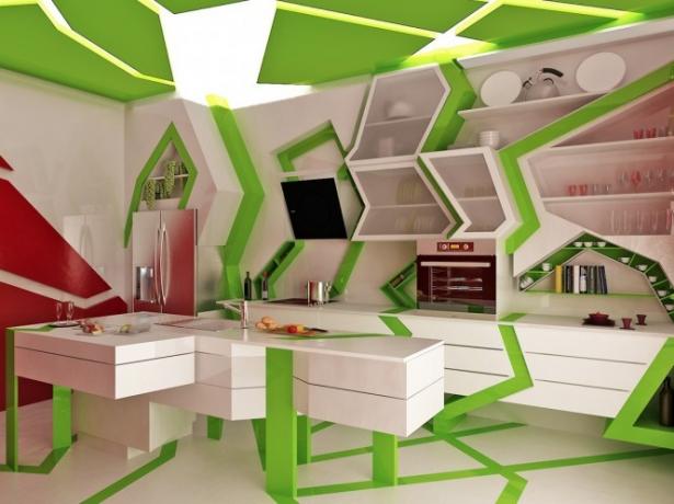 Belo-zelena kuhinja (45 fotografij): video navodila za namestitev, kakšno pohištvo izbrati, cena, fotografija