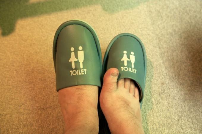 Japonci so zelo pazljiva, da bi, tako da imajo tudi za WC posebne čevlje. / Foto: travellingjoel.files.wordpress.com