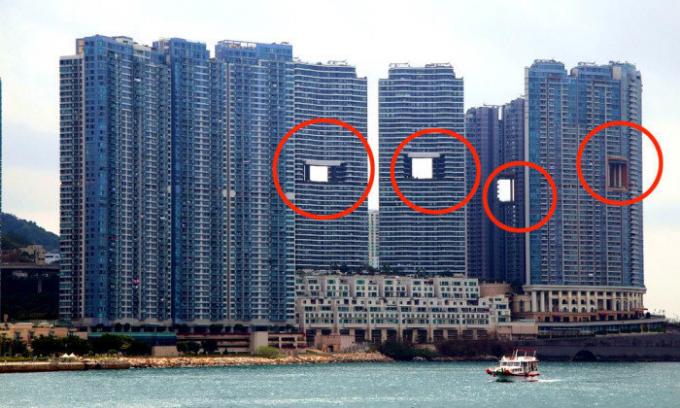 "utor" nebotičnikov Hong Kong.