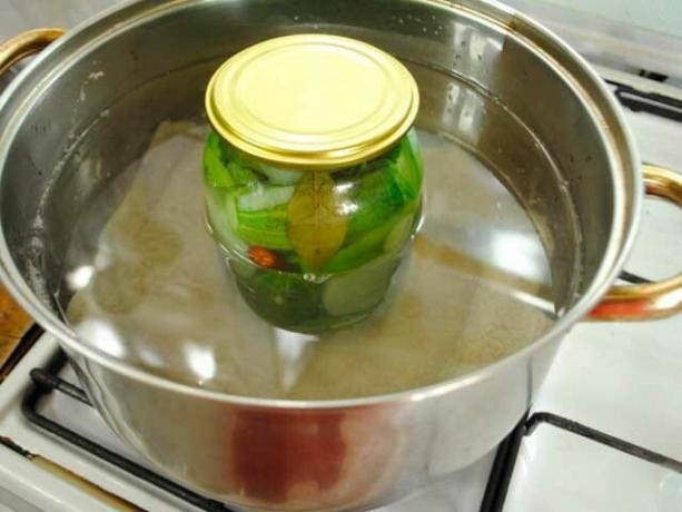Pokrijte posodo s pokrovom in dal v lonec z vrelo vodo