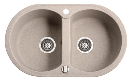 Umivalnik z dvema posodama Marmorin DURO - evropska kakovost in ergonomija