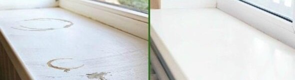 Bela kot papir: kako enostavno je čistih plastičnih okenskih polic iz rumenenje in madeže