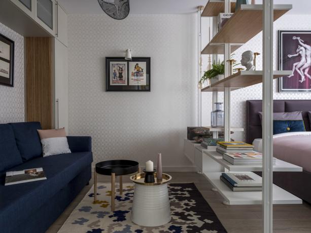 Novo življenje tipična plošča odnushki 32 m² s pohištvom množični trg