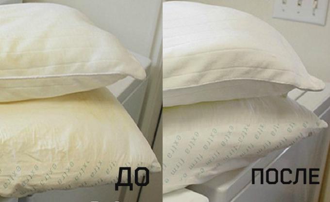 Učinkovit način, kako priti do bele posteljnina in blazine