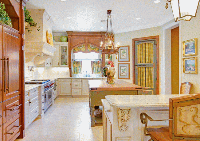 Fotografija prikazuje zoniranje kuhinje.