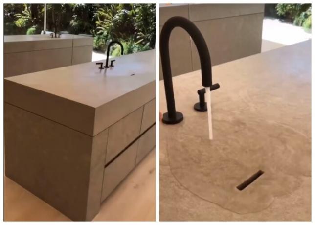 Umivalnik v kopalnici je povzročila najbolj problematični (dvorec Kim Kardashian in Kanye West na Hidden Hills). | Foto: youtube.com.
