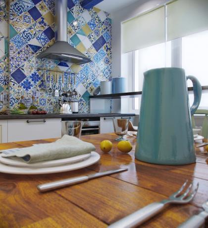 Kuhinja v sredozemskem slogu (51 fotografij): kako jo ustvariti sami, navodila, foto in video vadnice