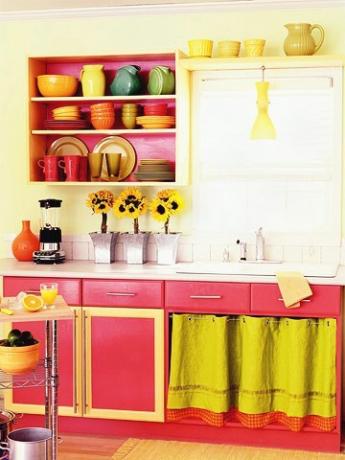 Kuhinja, ki se igra s svetlimi barvami - neverjetno!